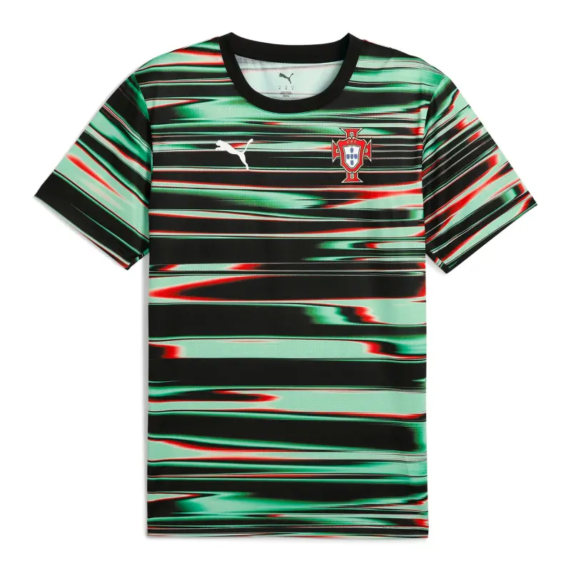 Australia National Team Store – Portugal National Team Puma 2025 Pre-Match Training Jersey – Black Football Gear Selection