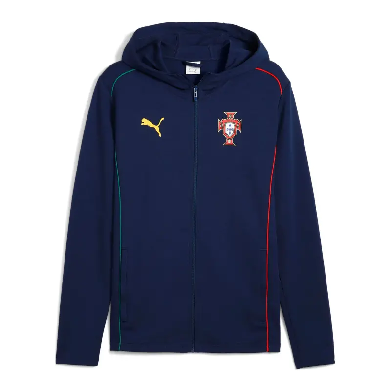 Australia National Team Store – Portugal National Team Puma Casuals Full-Zip Hoodie – Navy Football Gear Selection