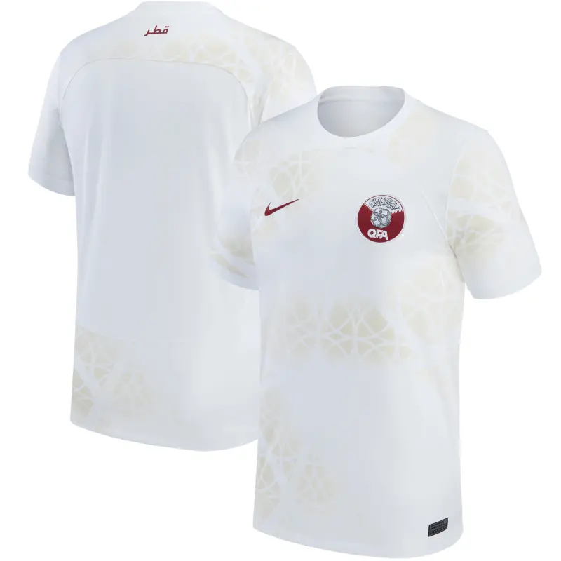 Australia National Team Store – Qatar National Team Nike 2022/23 Away Replica Jersey – White Football Gear Selection