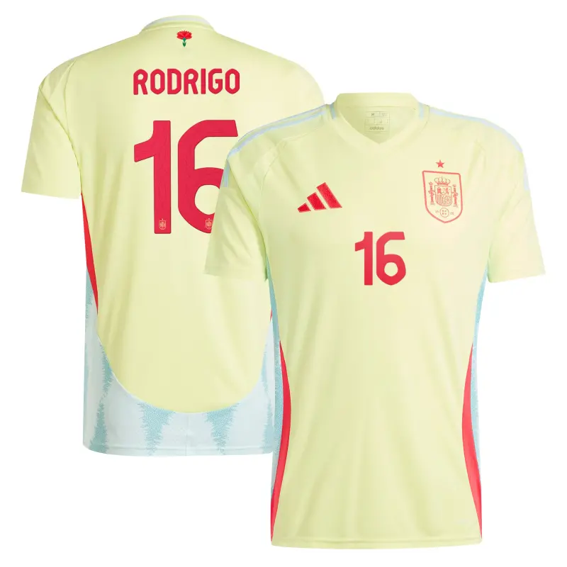 Australia National Team Store – Rodrigo Spain National Team adidas 2024 Away Authentic Jersey – Yellow Football Gear Selection