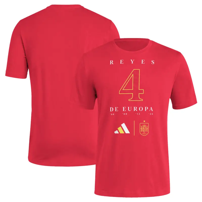 Australia National Team Store – Spain National Team adidas 2024 European Champions T-Shirt – Red Football Gear Selection