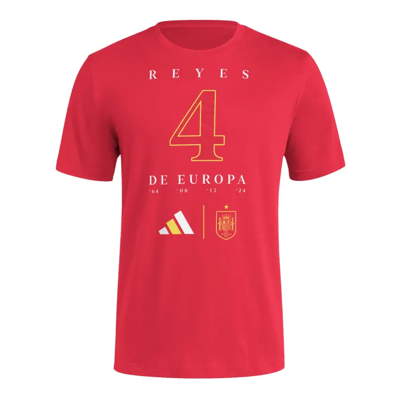 Australia National Team Store – Spain National Team adidas 2024 European Champions T-Shirt – Red Football Gear Selection