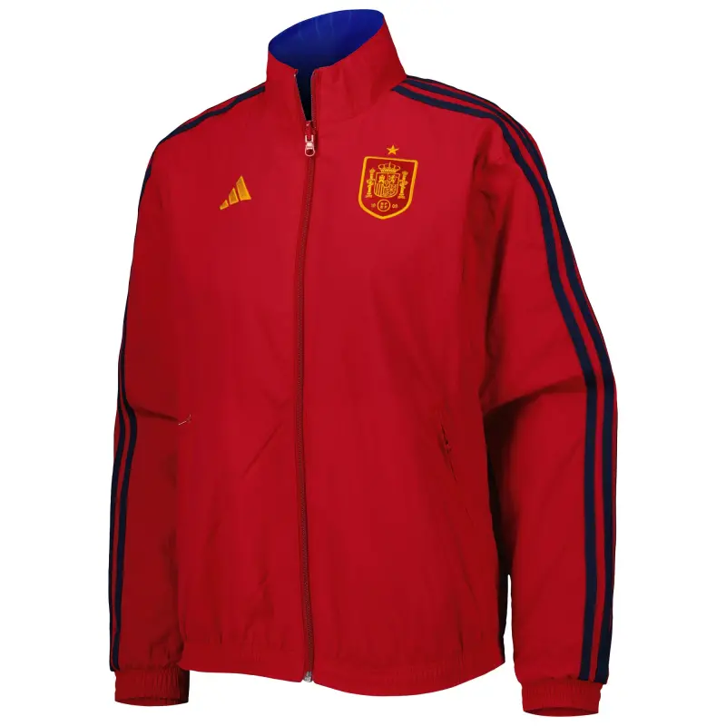 Australia National Team Store – Spain National Team adidas Women’s Anthem AEROREADY Reversible Full-Zip Jacket – Red/Blue Football Gear Selection