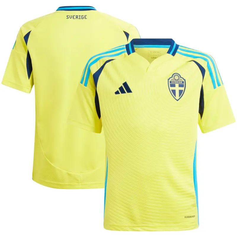 Australia National Team Store – Sweden National Team adidas Youth 2024 Home Replica Jersey – Yellow Football Gear Selection