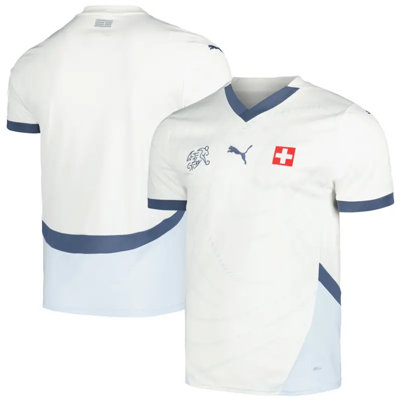 Australia National Team Store – Switzerland National Team Puma 2024 Away Replica Jersey – White Football Gear Selection