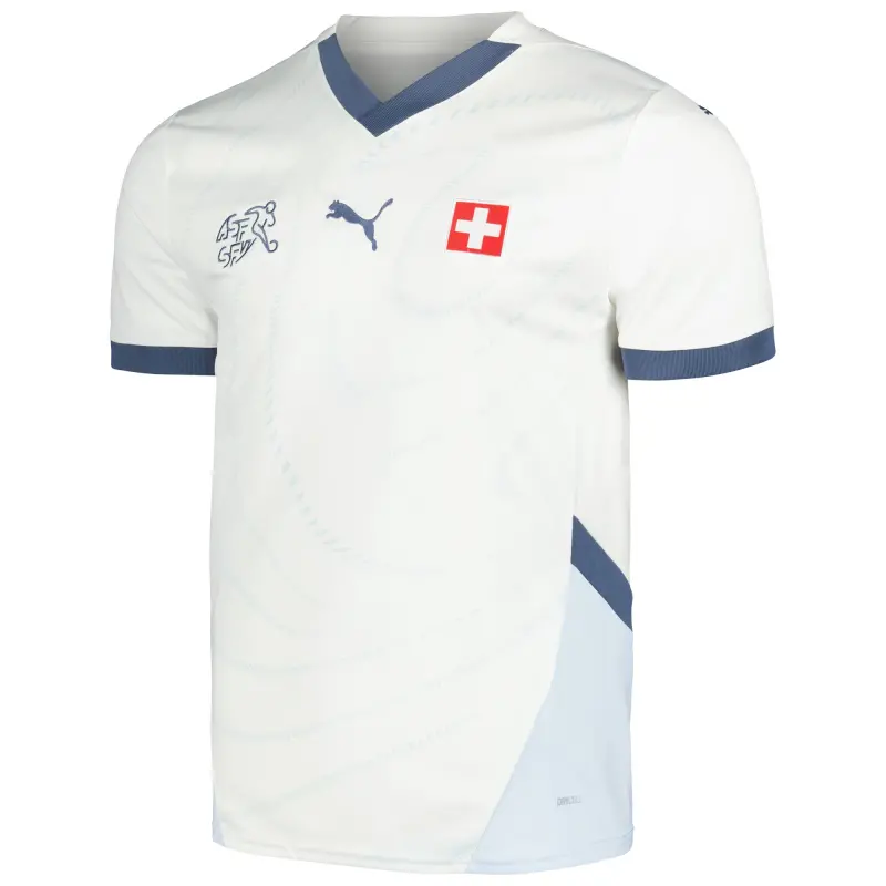 Australia National Team Store – Switzerland National Team Puma 2024 Away Replica Jersey – White Football Gear Selection