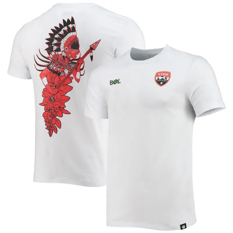 Australia National Team Store – Trinidad and Tobago National Team Trinbagonian Warrior T-Shirt – White Football Gear Selection