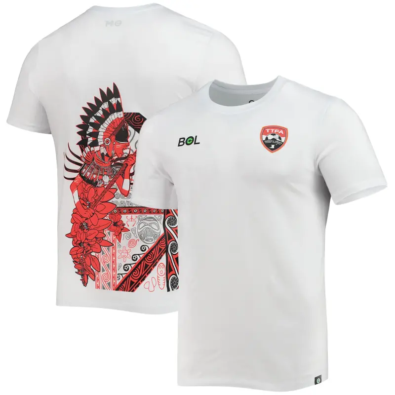Australia National Team Store – Trinidad and Tobago National Team Warrior Tribal T-Shirt – White Football Gear Selection