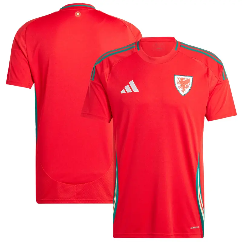 Australia National Team Store – Wales National Team adidas 2024 Home Replica Jersey – Scarlet Football Gear Selection